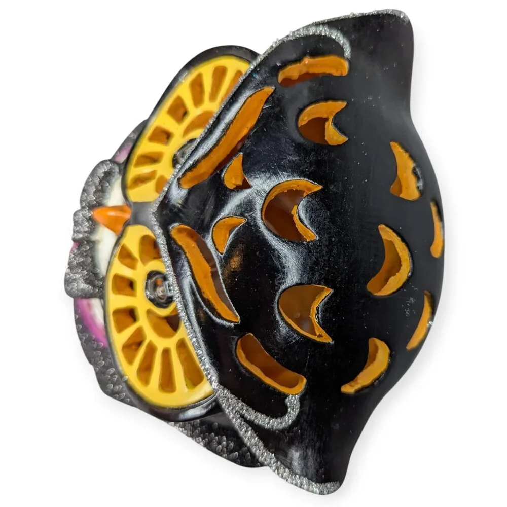 Cracker Barrel Halloween LED Color Changing Owl Decor NIB